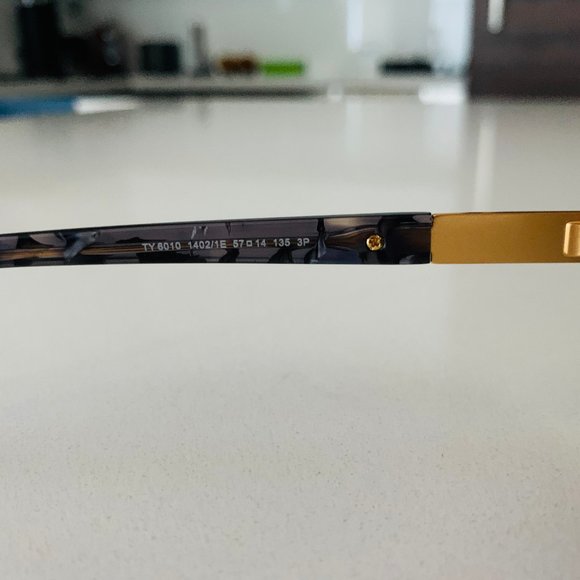 Tory Burch T-Logo Polarized Aviator Sunglasses, 57mm, Gold Brown main image 8